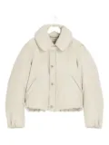 LEMAIRE bubble-collar puffer jacket - Neutrals