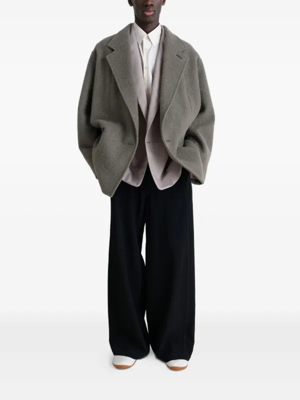 LEMAIRE フェルト ダブルコート | グレー | FARFETCH JP