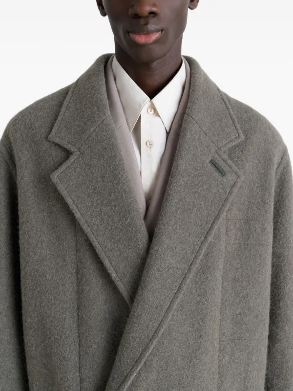 lemaire ダブルコート ユニセックス LEMAIRE フェルト ダブルコート | グレー | FARFETCH JP