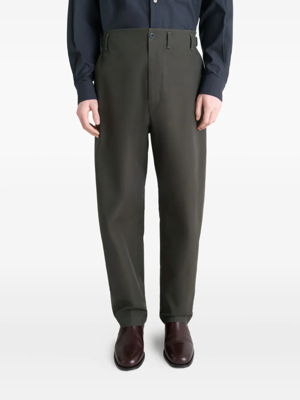 LEMAIRE Carrot broek met verstelbare tailleband Bruin