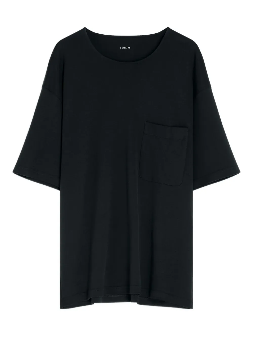 Lemaire Patch-pocket Crewneck T-shirt In Black