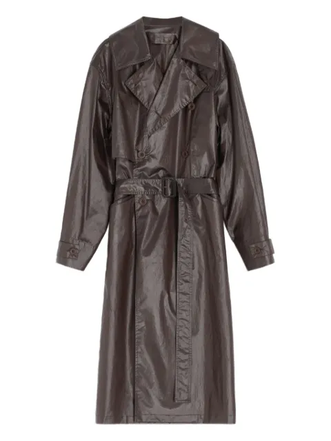 LEMAIRE metallic-effect double-breasted trench coat