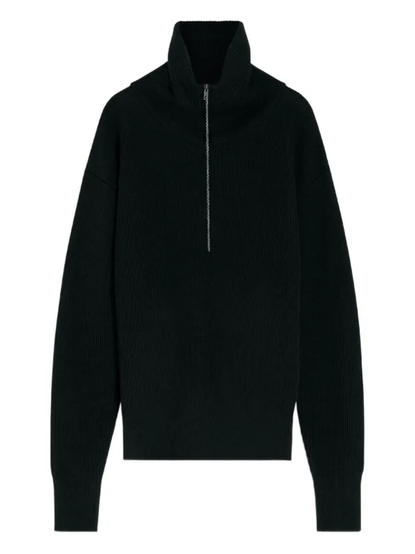 LEMAIRE ハーフジップ セーター | ブラック | FARFETCH JP