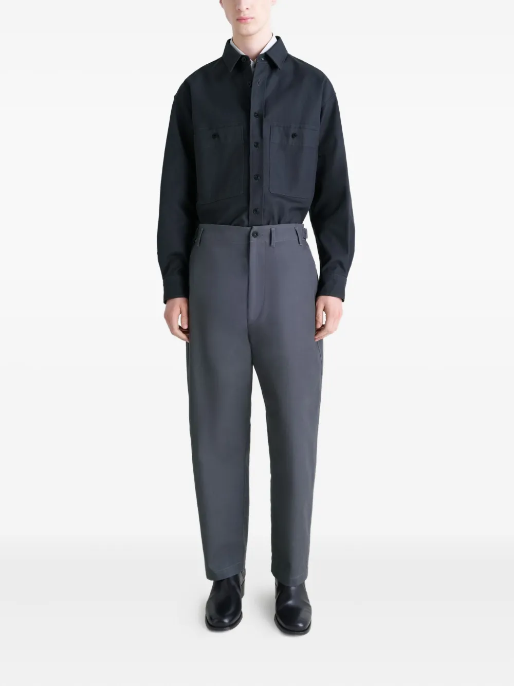 LEMAIRE Broek met verstelbare taille - Blauw