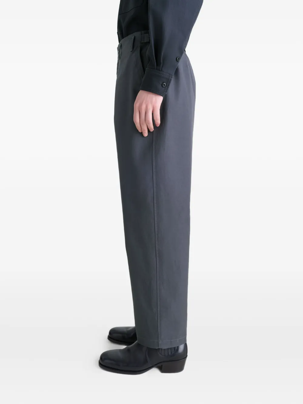 Lemaire Adjustable-waist Trousers In Black