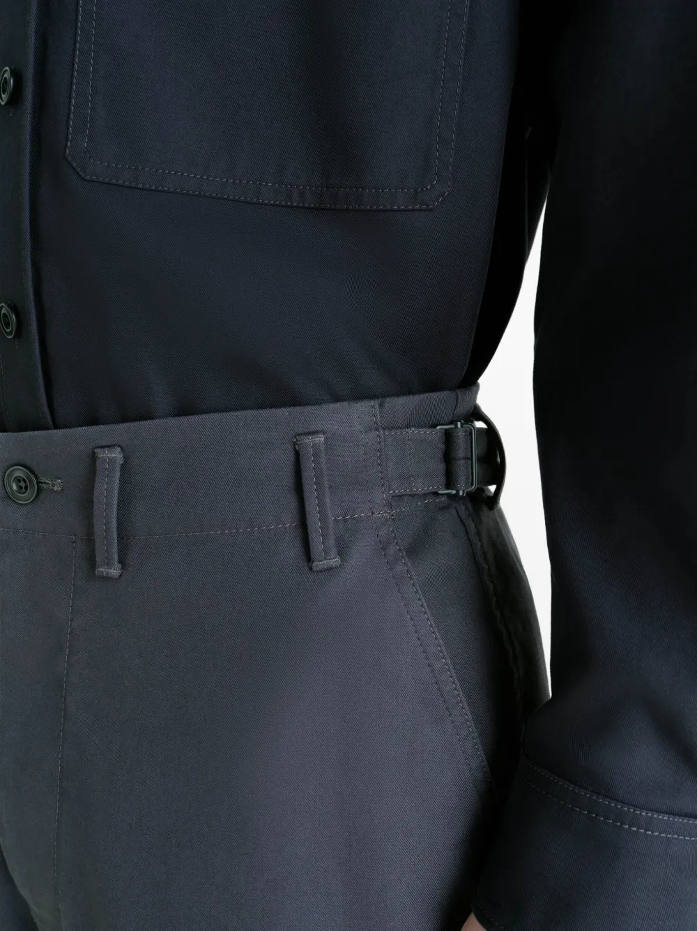 Lemaire Adjustable-waist Trousers In Black