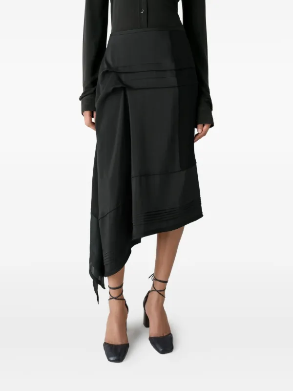 Y’s belted asymmetry skirt アシンメトリー LEMAIRE Pleated Asymmetric Skirt | Grey | FARFETCH