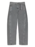 LEMAIRE buckle-closure panelled trousers - Grey