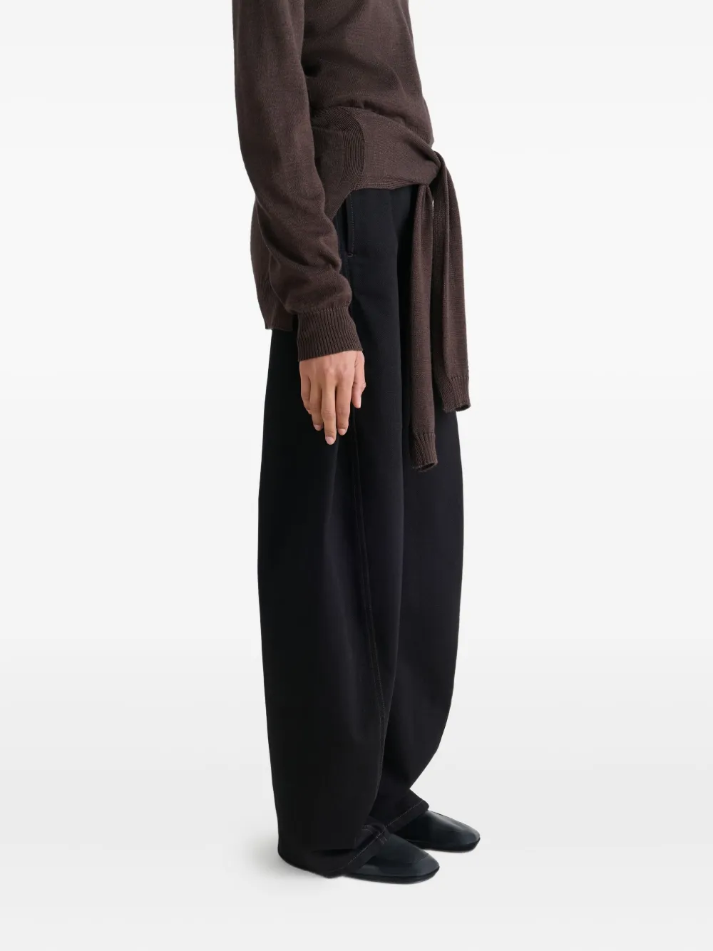 Lemaire Slip-on Square-toe Loafers In Black