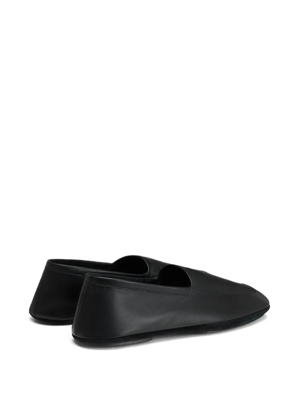 Lemaire Slip-on Square-toe Loafers In Black
