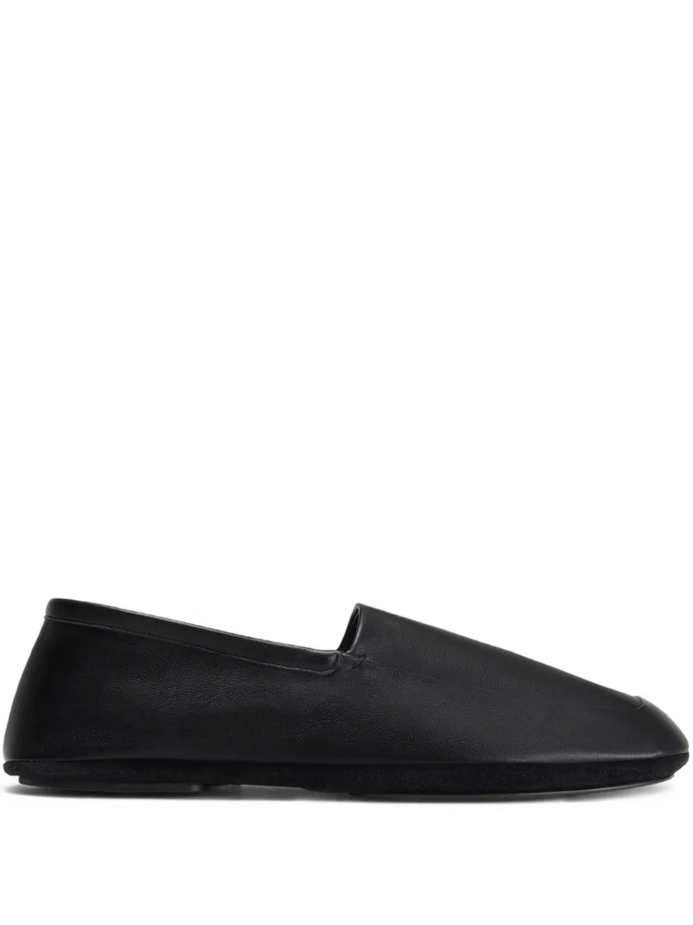 Lemaire Slip-on Square-toe Loafers In Black