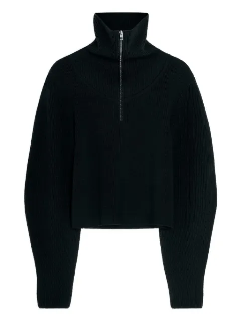 LEMAIRE ribbed-knit half-zip sweater