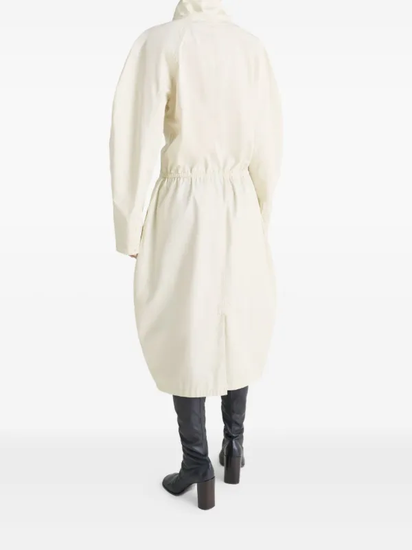 white long sleeve drawstring dress Go Couture Long Sleeve Drawstring Waist Dress In White Size Medium NWOT