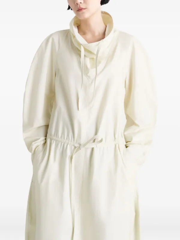 chinese dress ladies Drawstring Round Neck Long Sleeve Midi Dress Black Forest / XL main image 0