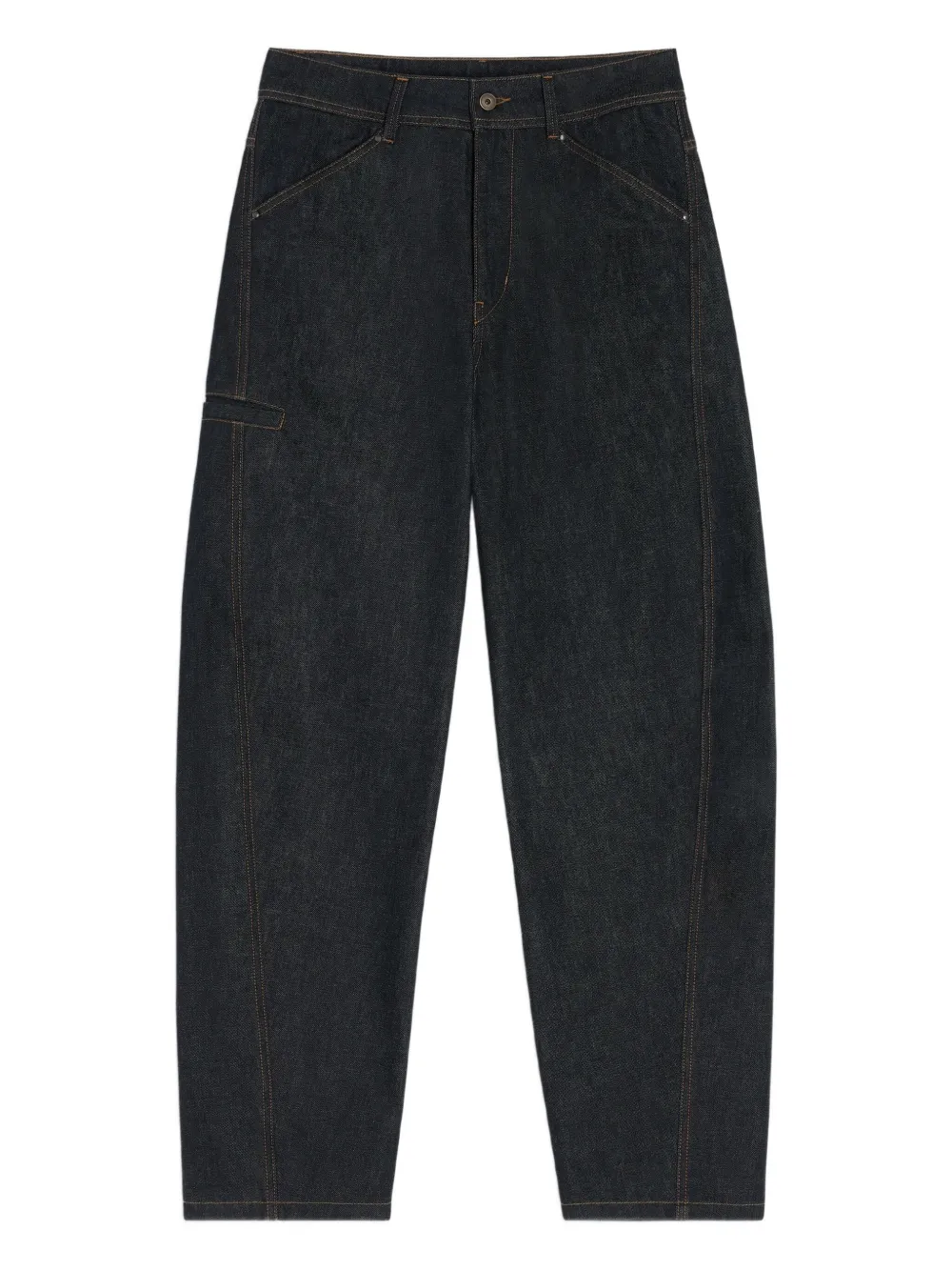 LEMAIRE Gedraaide cargo jeans met vlak Zwart