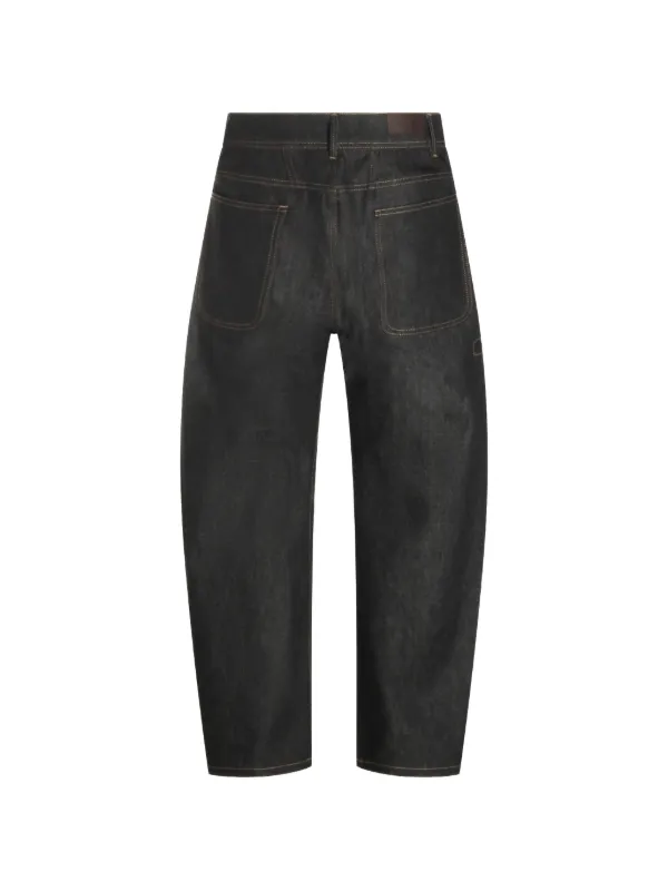 LEMAIRE Twisted Workwear Pants In Denim | Black | FARFETCH