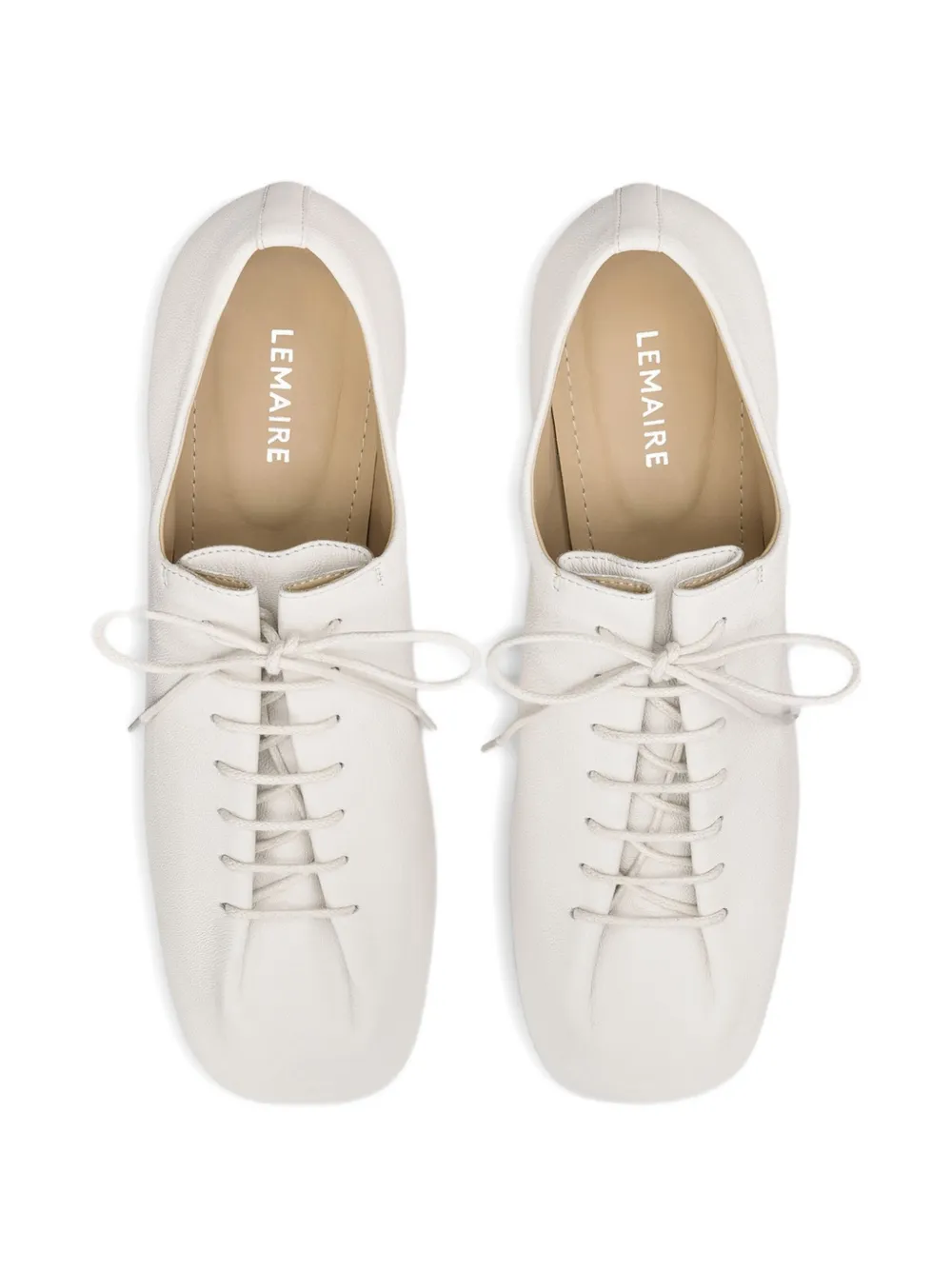 LEMAIRE 55 mm Souris pumps met verlengde neus Wit