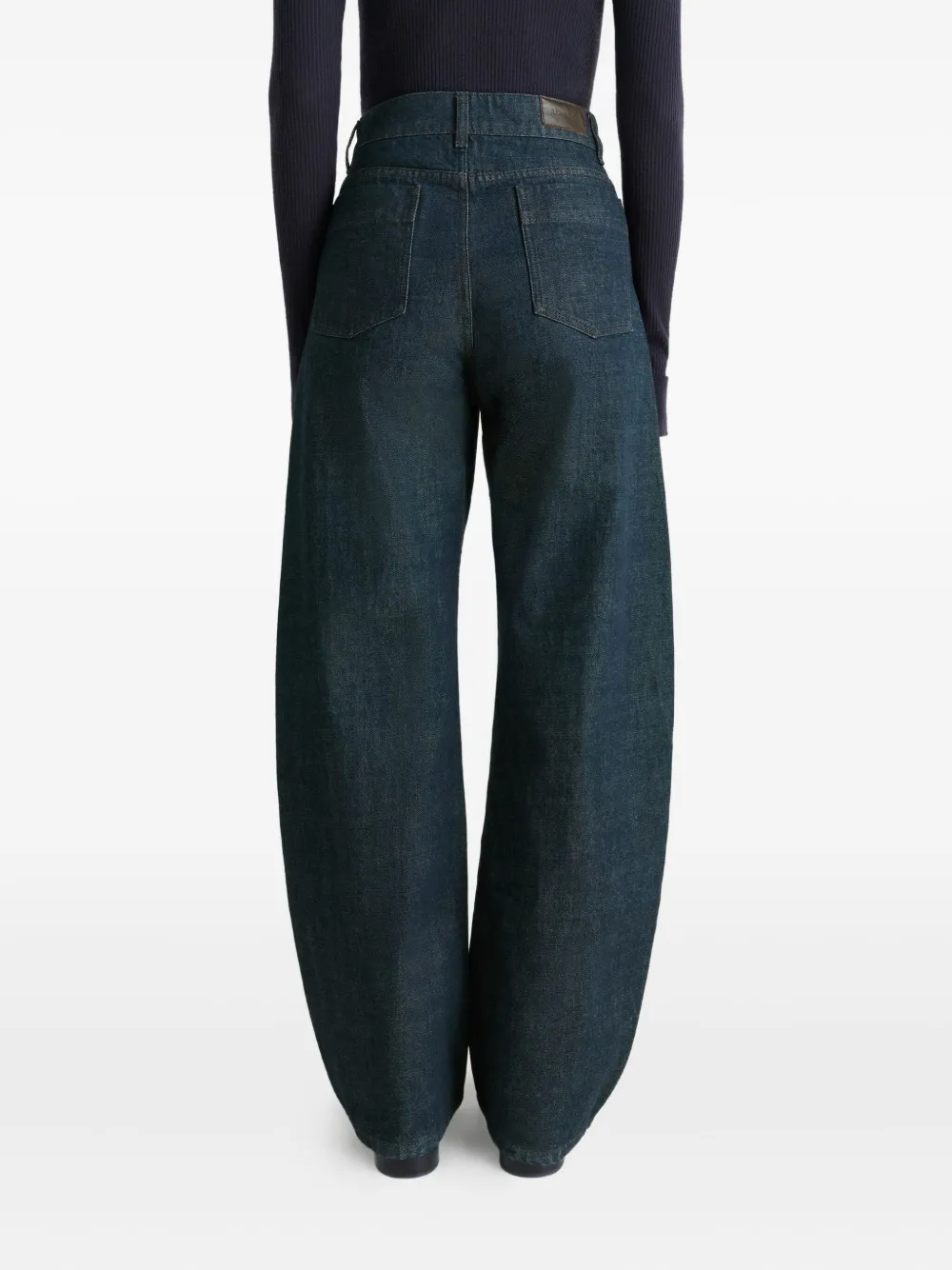 LEMAIRE High waist curved jeans Blauw