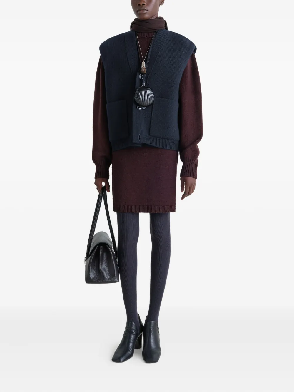 LEMAIRE patch-pocket V-neck cardigan | Cardigans | Image 2