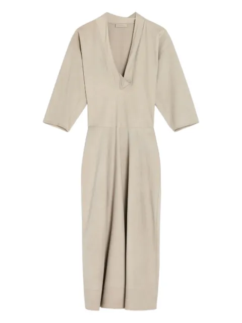 LEMAIRE draped V-neck midi dress