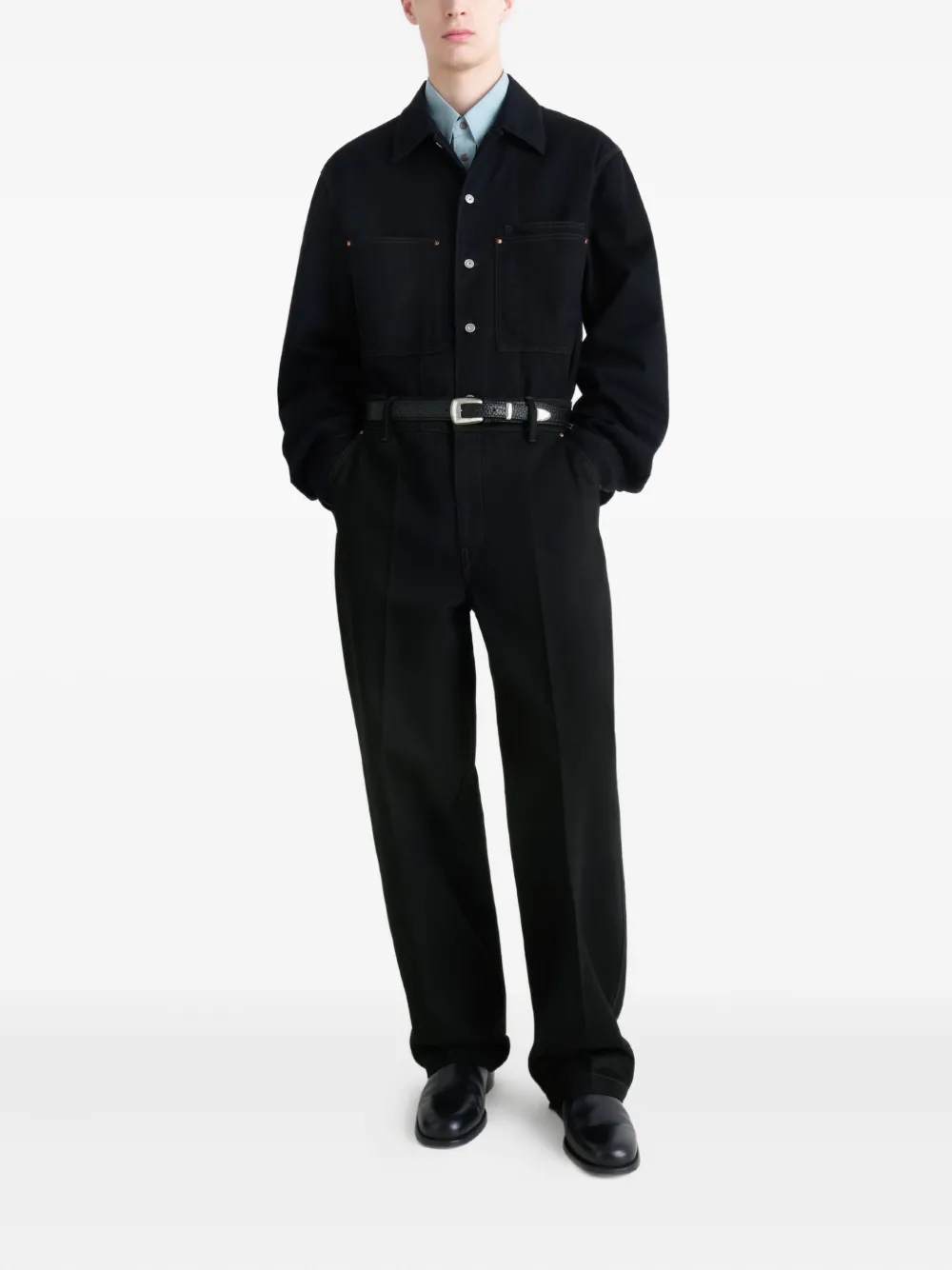 LEMAIRE Maxi workwear broek - Zwart