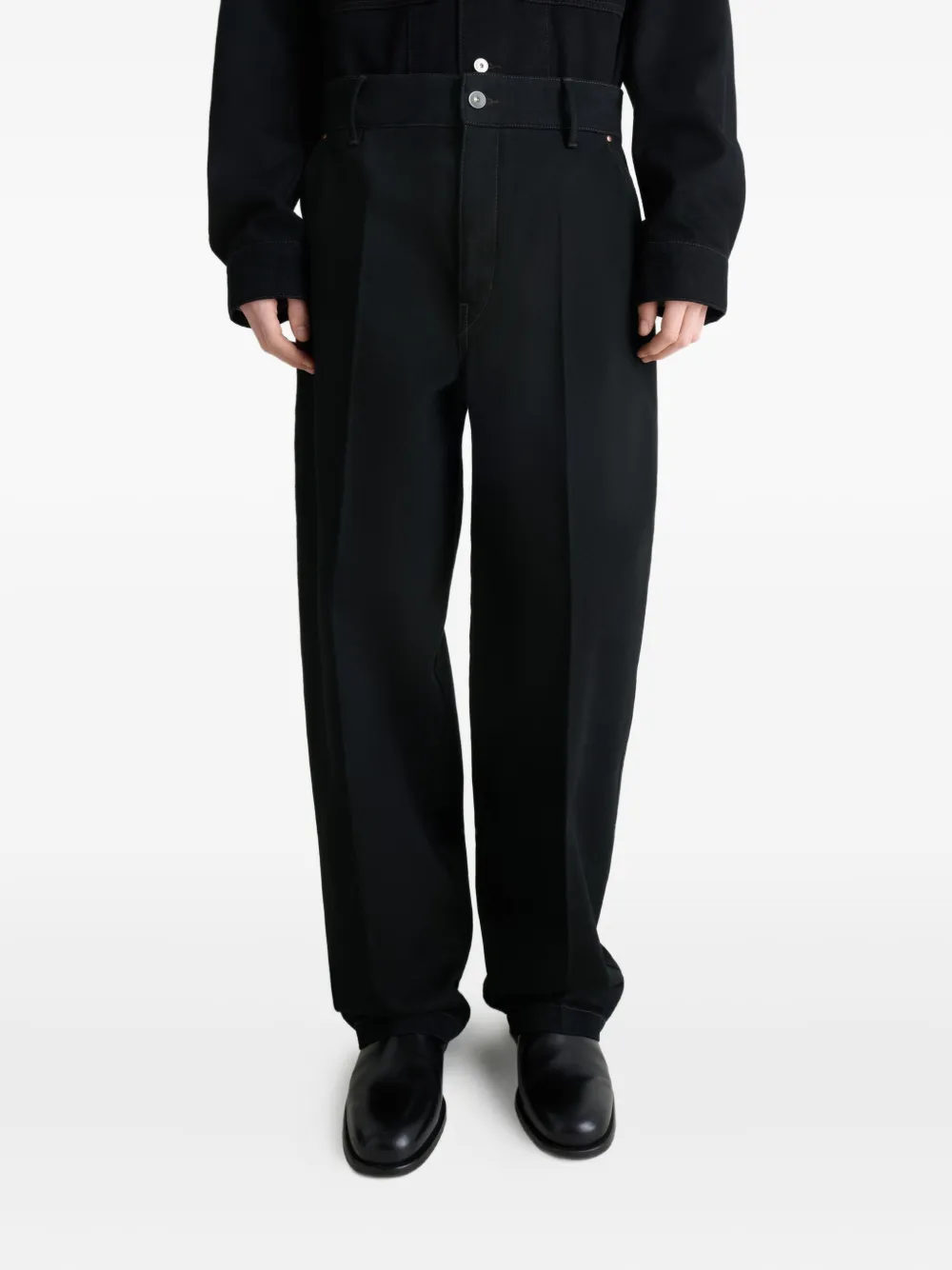 LEMAIRE Maxi workwear broek Zwart