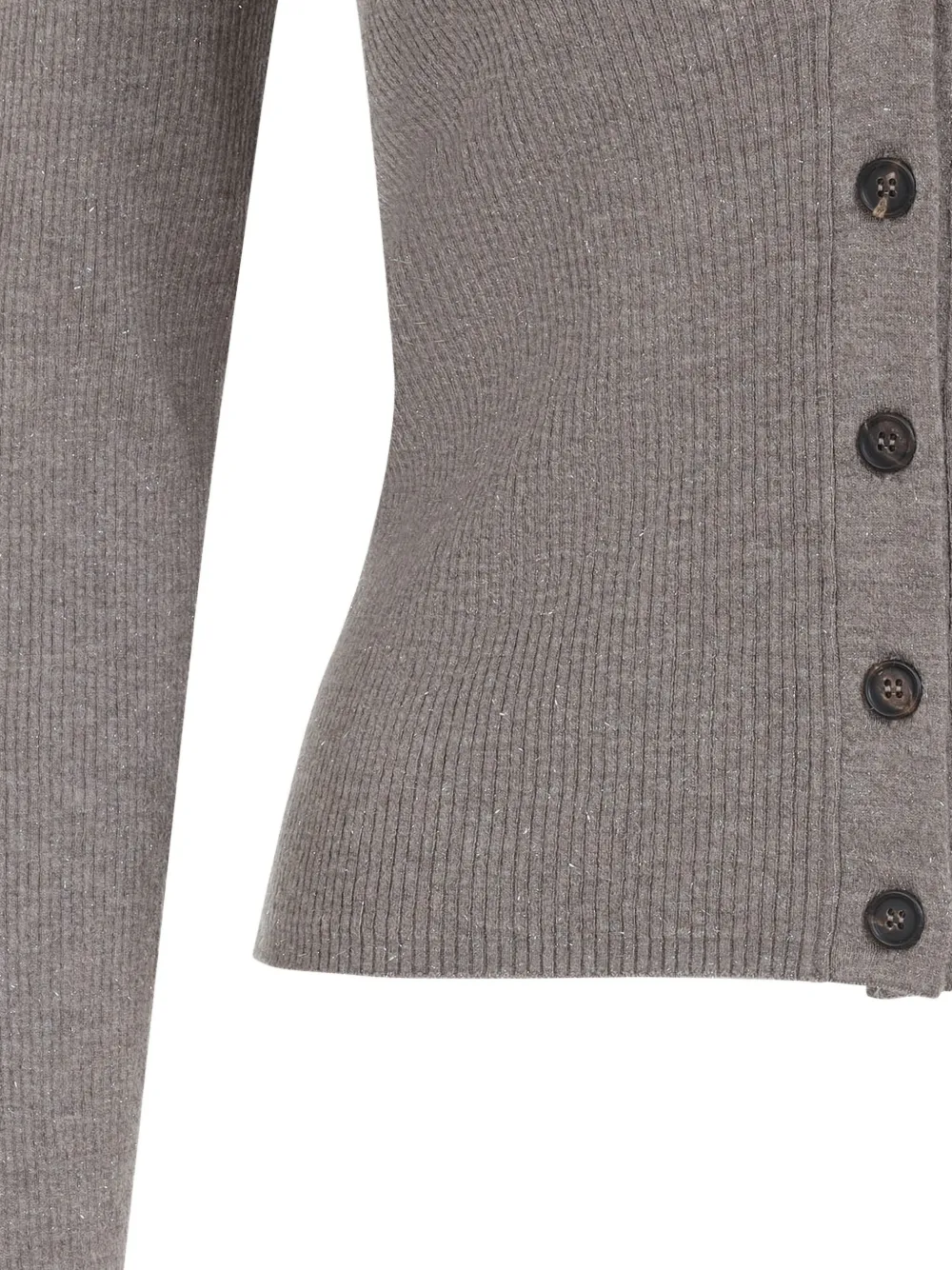 Brunello Cucinelli Ribgebreid vest Grijs