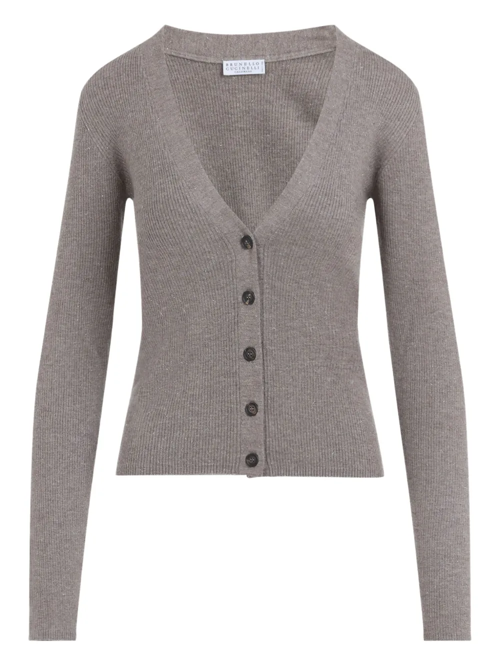 Brunello Cucinelli Ribgebreid vest Grijs