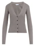Brunello Cucinelli ribbed button-front cardigan - Grey