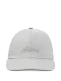 Brioni embroidered-logo cap - Grey