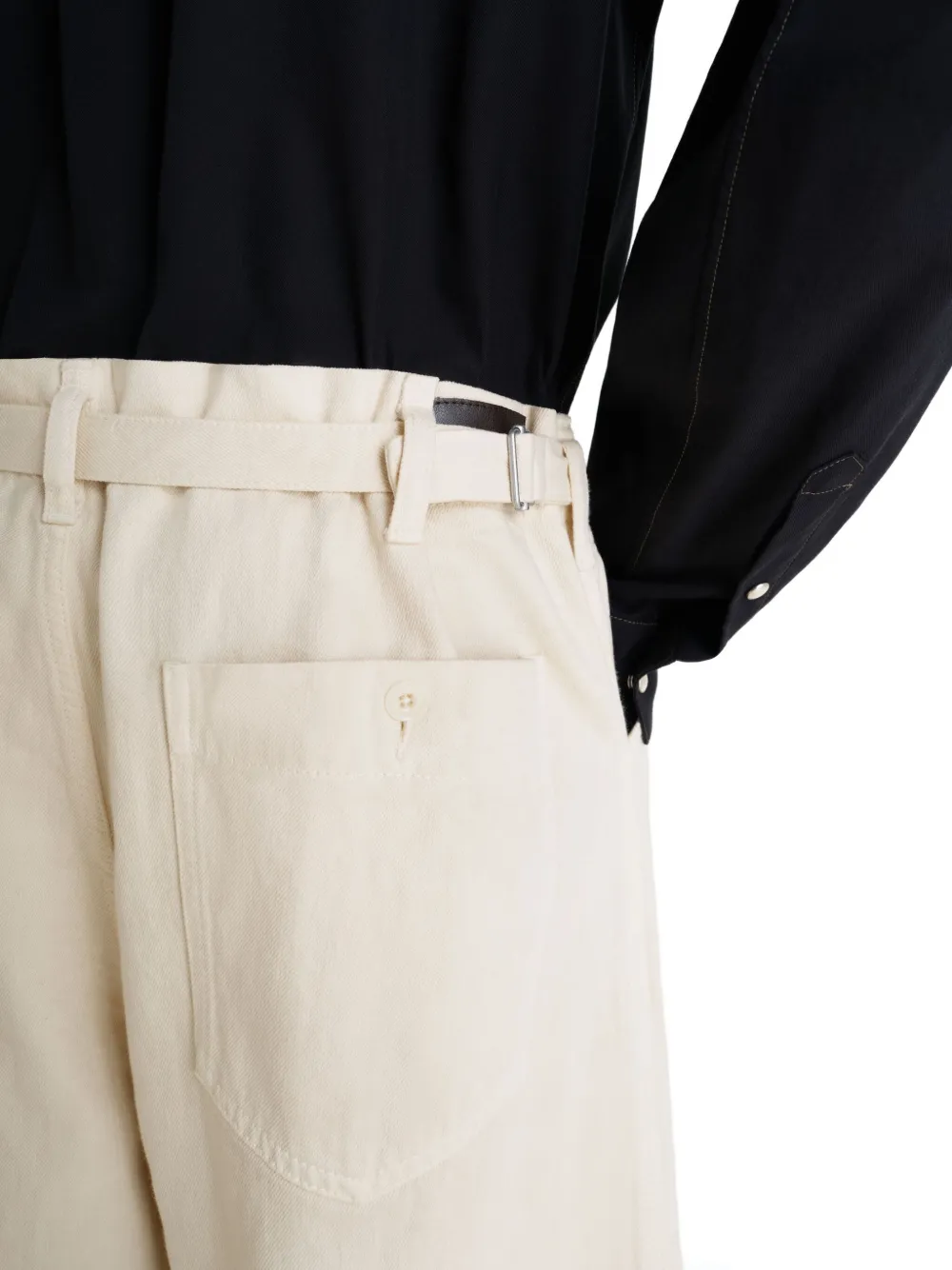 LEMAIRE Broek met wijde pijpen Beige
