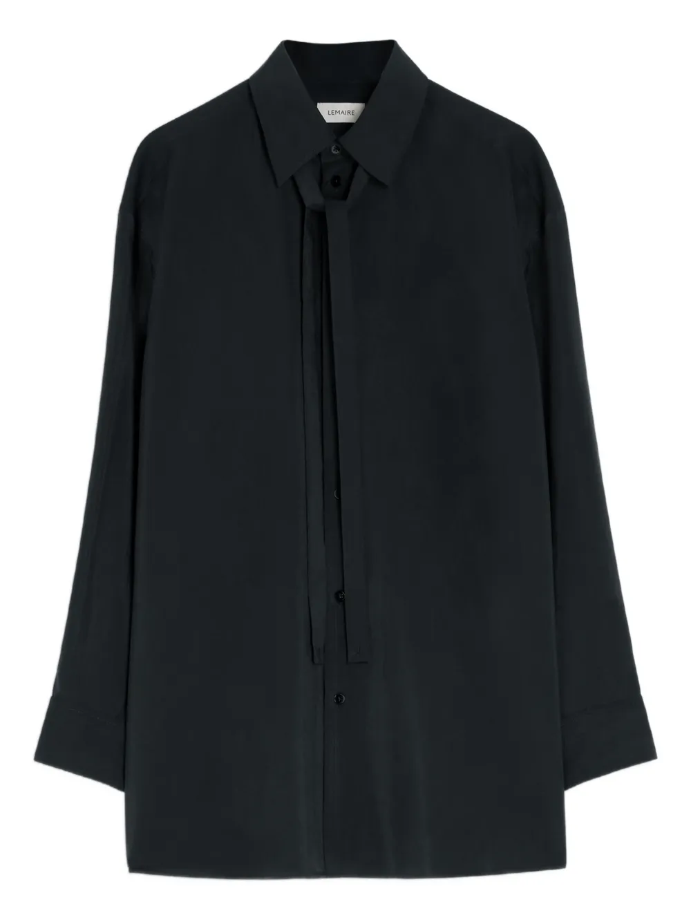 tie-neck shirt