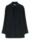 LEMAIRE tie-neck shirt - Black