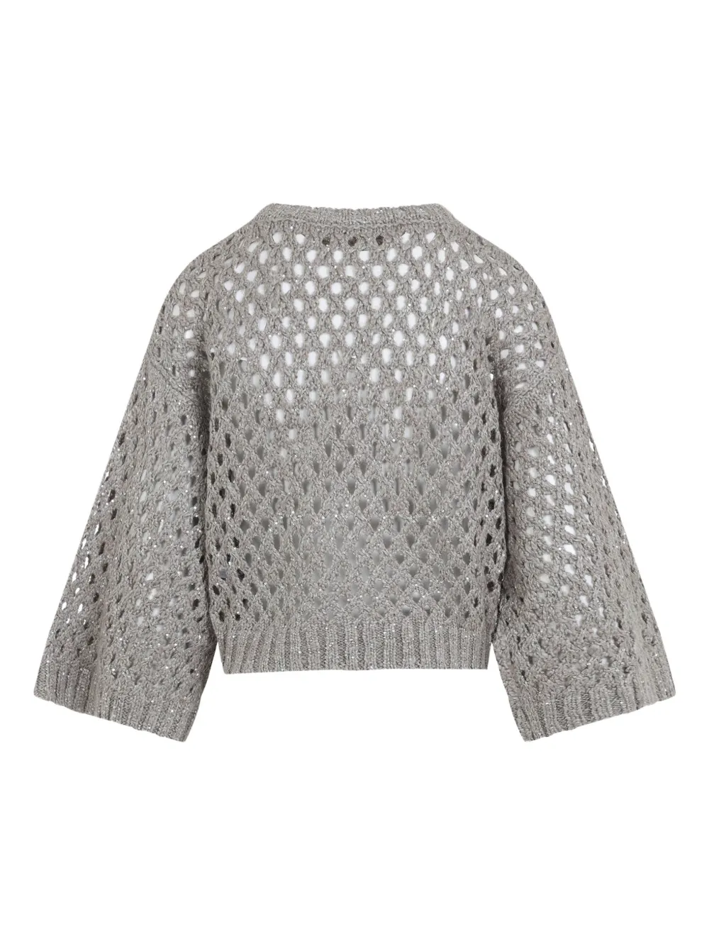 Brunello Cucinelli open-knit short-sleeve sweater | Knitted Sweaters | Image 2