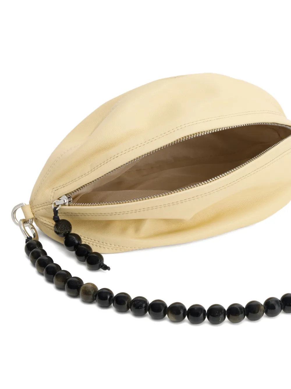Lemaire Balloon Beaded-strap Shoulder Bag In Yellow