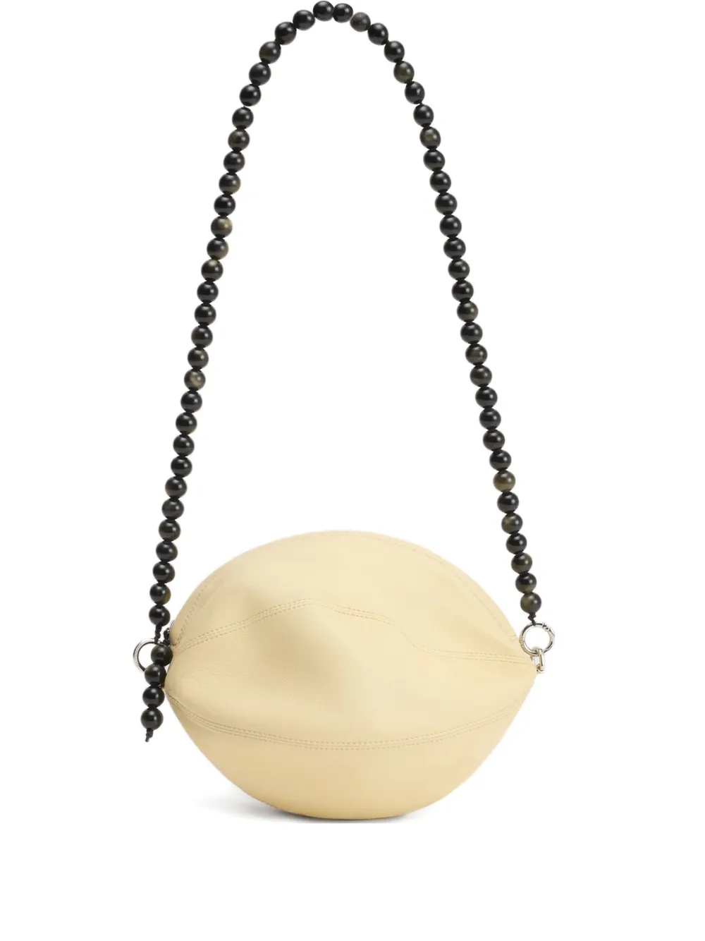 Lemaire Balloon Beaded-strap Shoulder Bag In Yellow