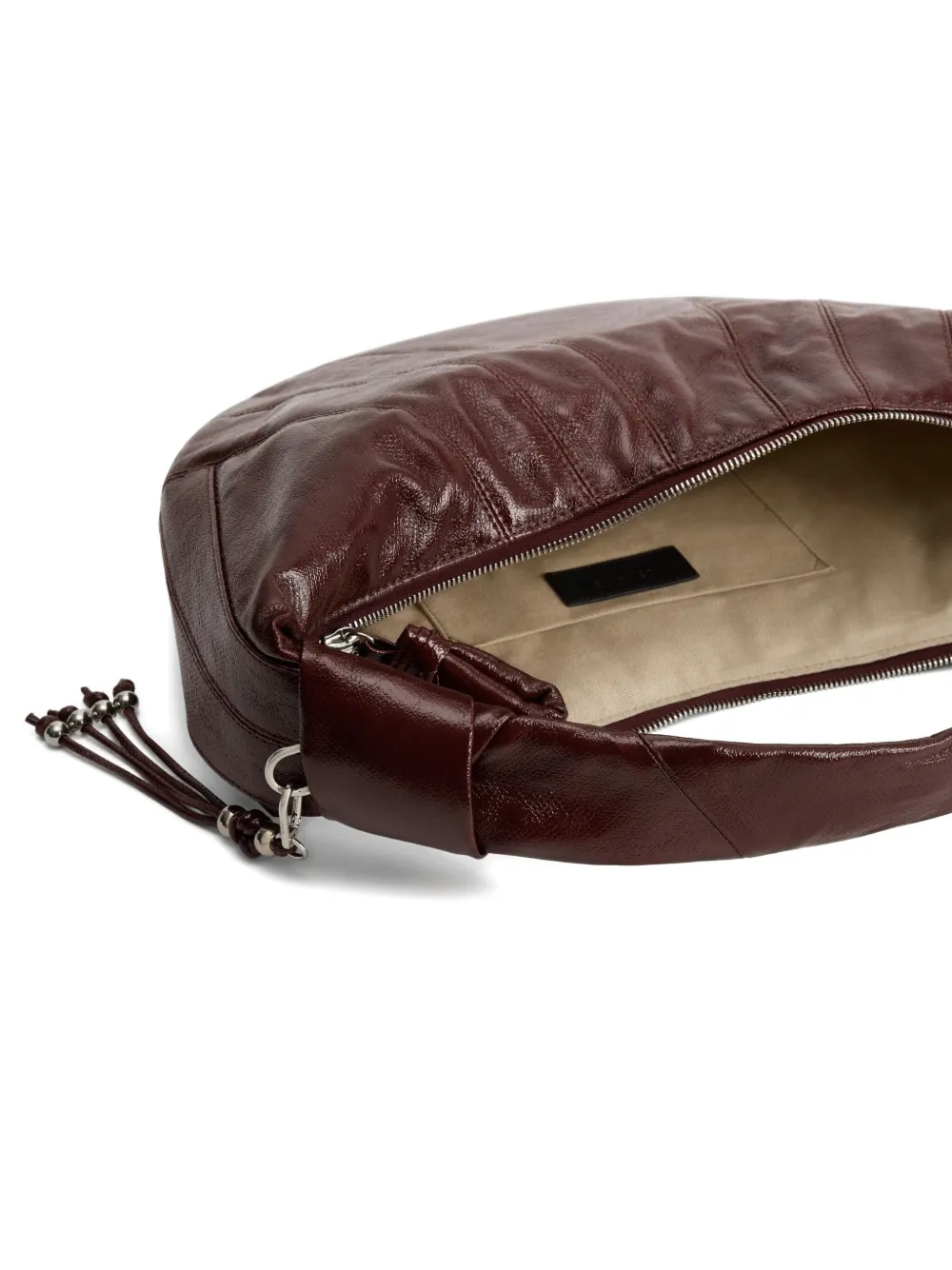 Lemaire Fortune Croissant Shoulder Bag In Burgundy
