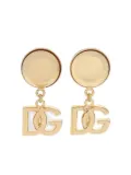 Dolce & Gabbana logo drop earrings - Gold