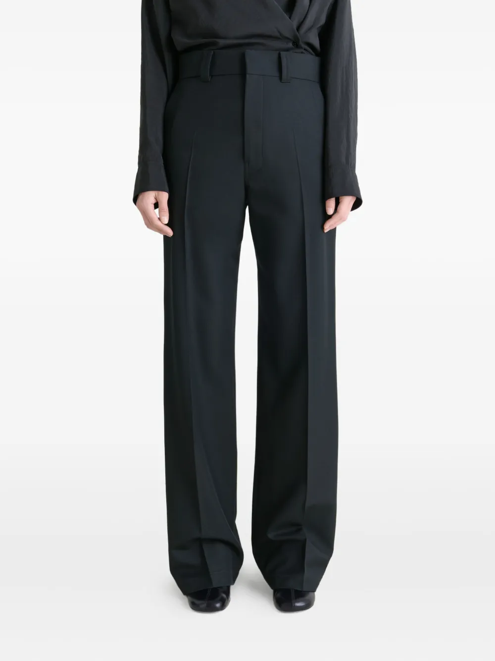 LEMAIRE Straight plooibroek Blauw