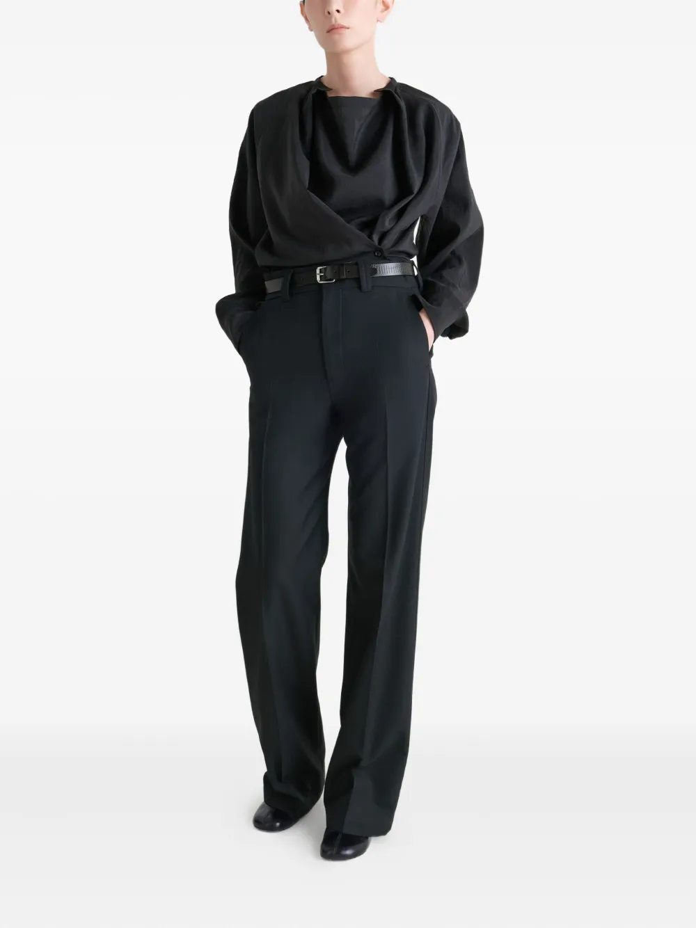 LEMAIRE Straight plooibroek - Blauw