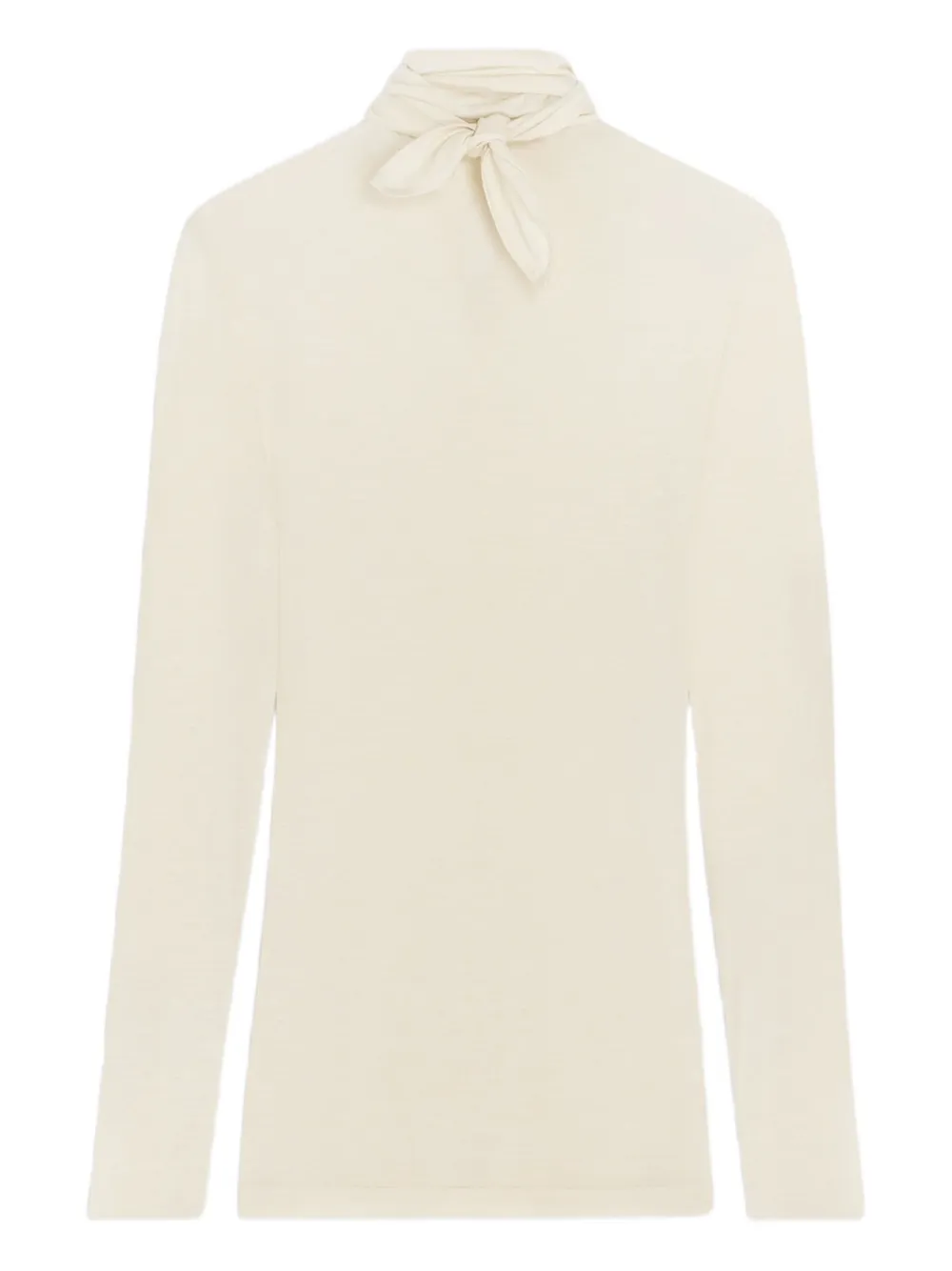LEMAIRE tied-neck T-shirt Wit