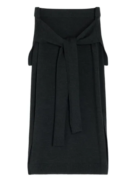 LEMAIRE tie-around ribbed midi skirt