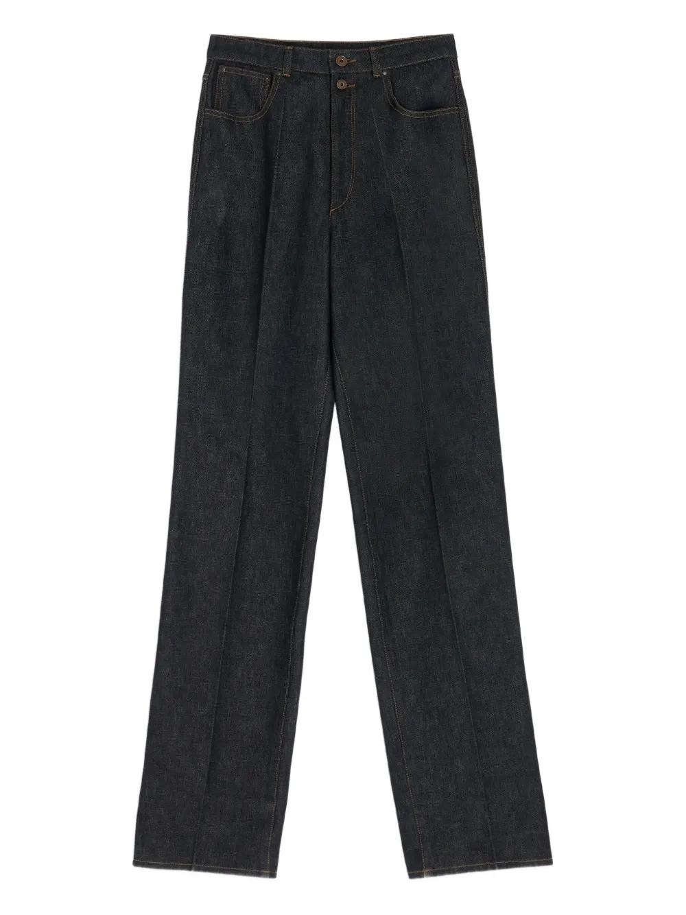 LEMAIRE high-waisted pleated trousers | Blue | Image 1