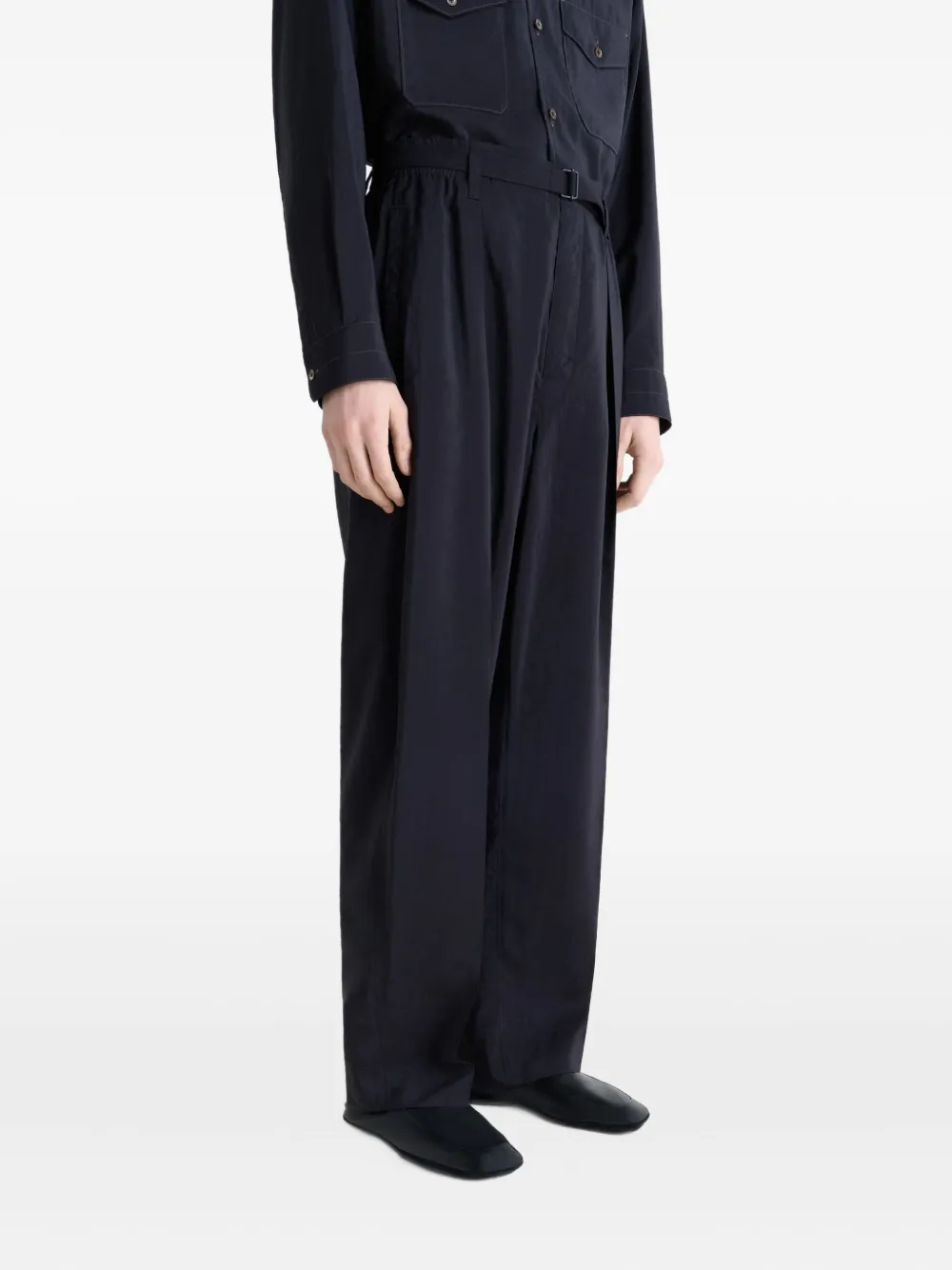 LEMAIRE Slippers met vierkante neus Zwart