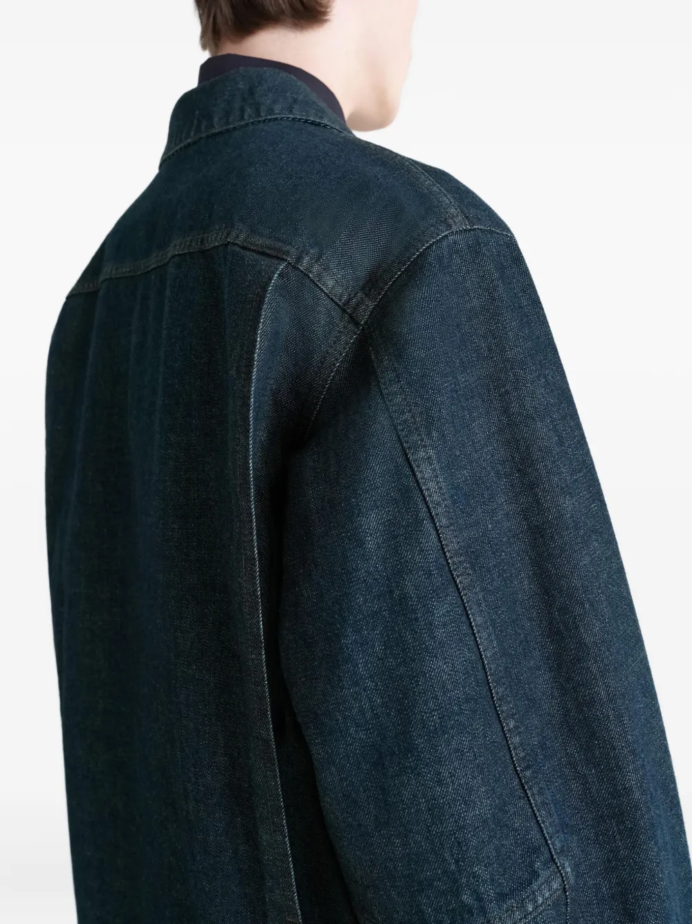 LEMAIRE Denim jack verfraaid met zak Blauw