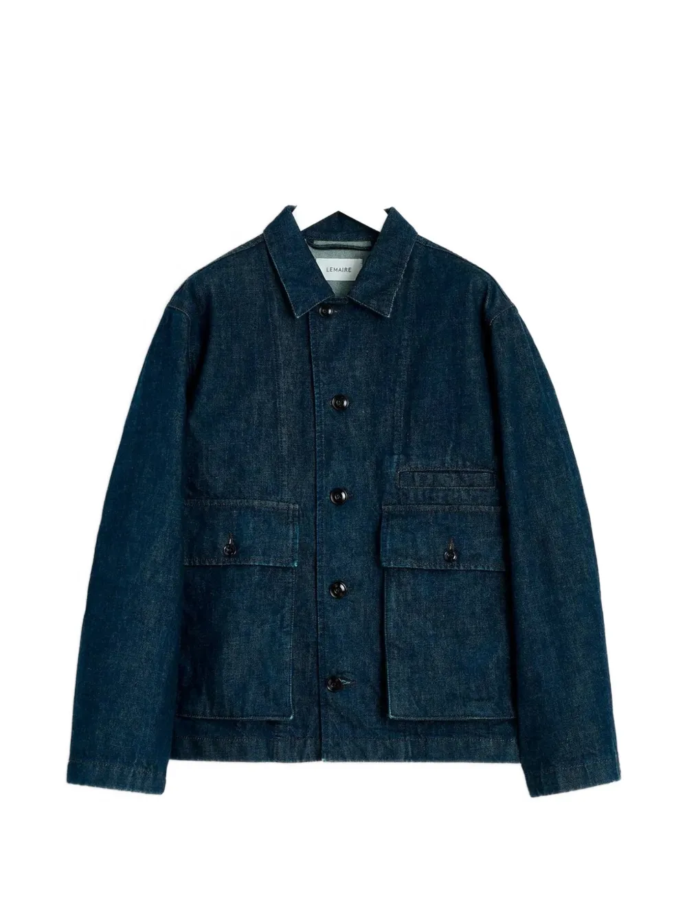 LEMAIRE Denim jack verfraaid met zak Blauw