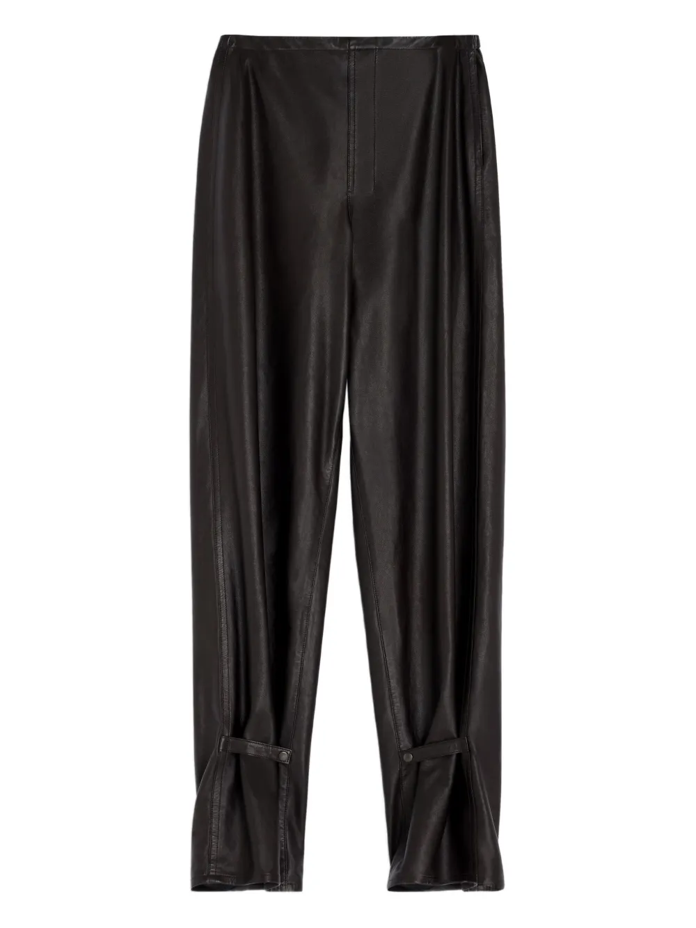 LEMAIRE adjustable-leg leather trousers | Black | Image 1