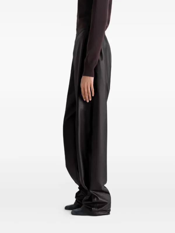 LEMAIRE レザーパンツ | ブラック | FARFETCH JP