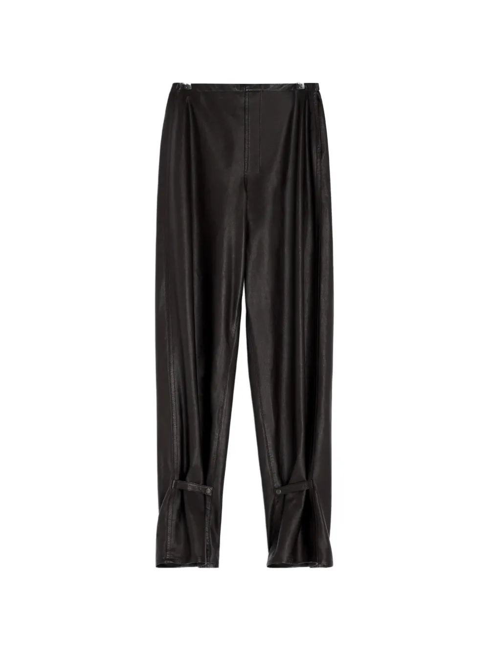 LEMAIRE adjustable-leg leather trousers - Black
