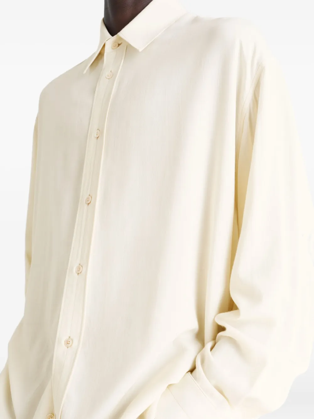 LEMAIRE Overhemd met geplooid detail Beige